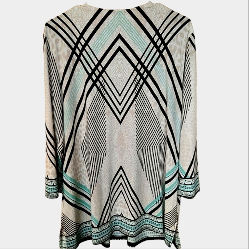 JM Collection zip front tunic - Picture 2 of 9